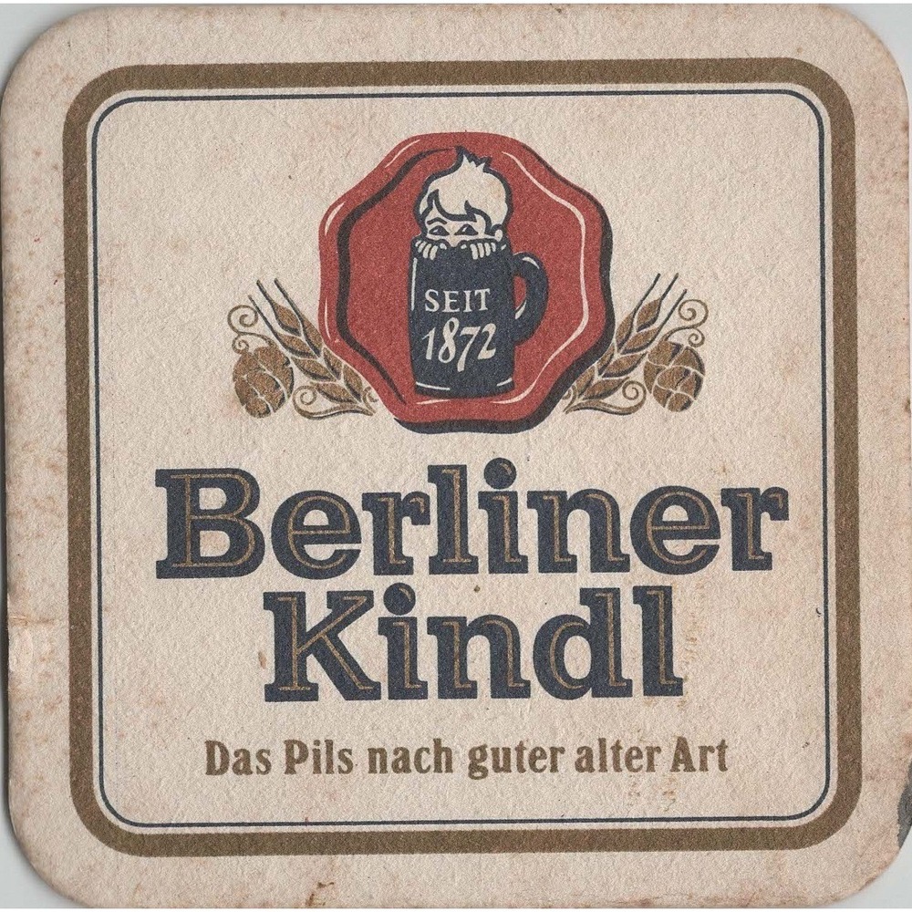 Vintage Berliner Kindl Beer Coaster German Pils Brewery Seit 1872 Barware